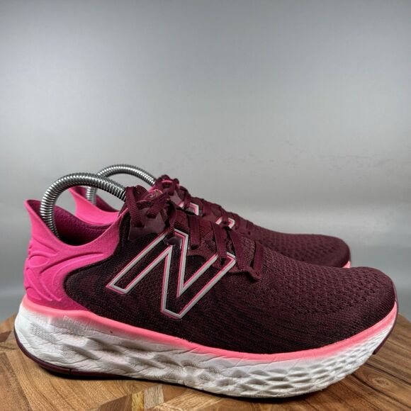 New Balance Fresh Foam 1080 V10 Women’s 8.5B Maroon Pink Running Shoes Sneakers - Picture 1 of 8